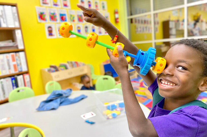 School on Wheels student smiling